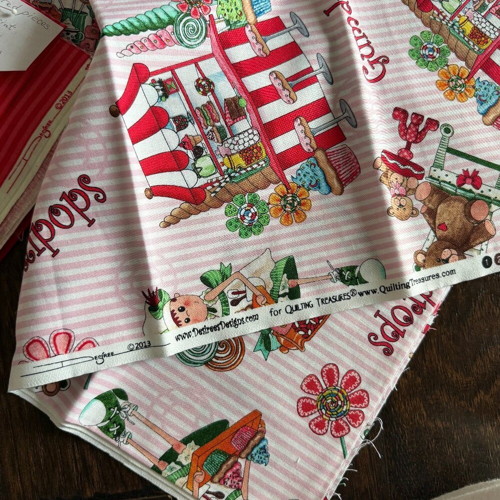 🎀 Quilting Treasures “Sugar & Spice” Fabric Bundle by Sue Zipkin – 3 Coordinate